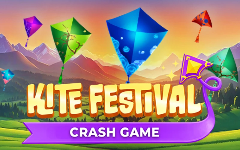 Play the Kite Festival crash game at 1xbet.