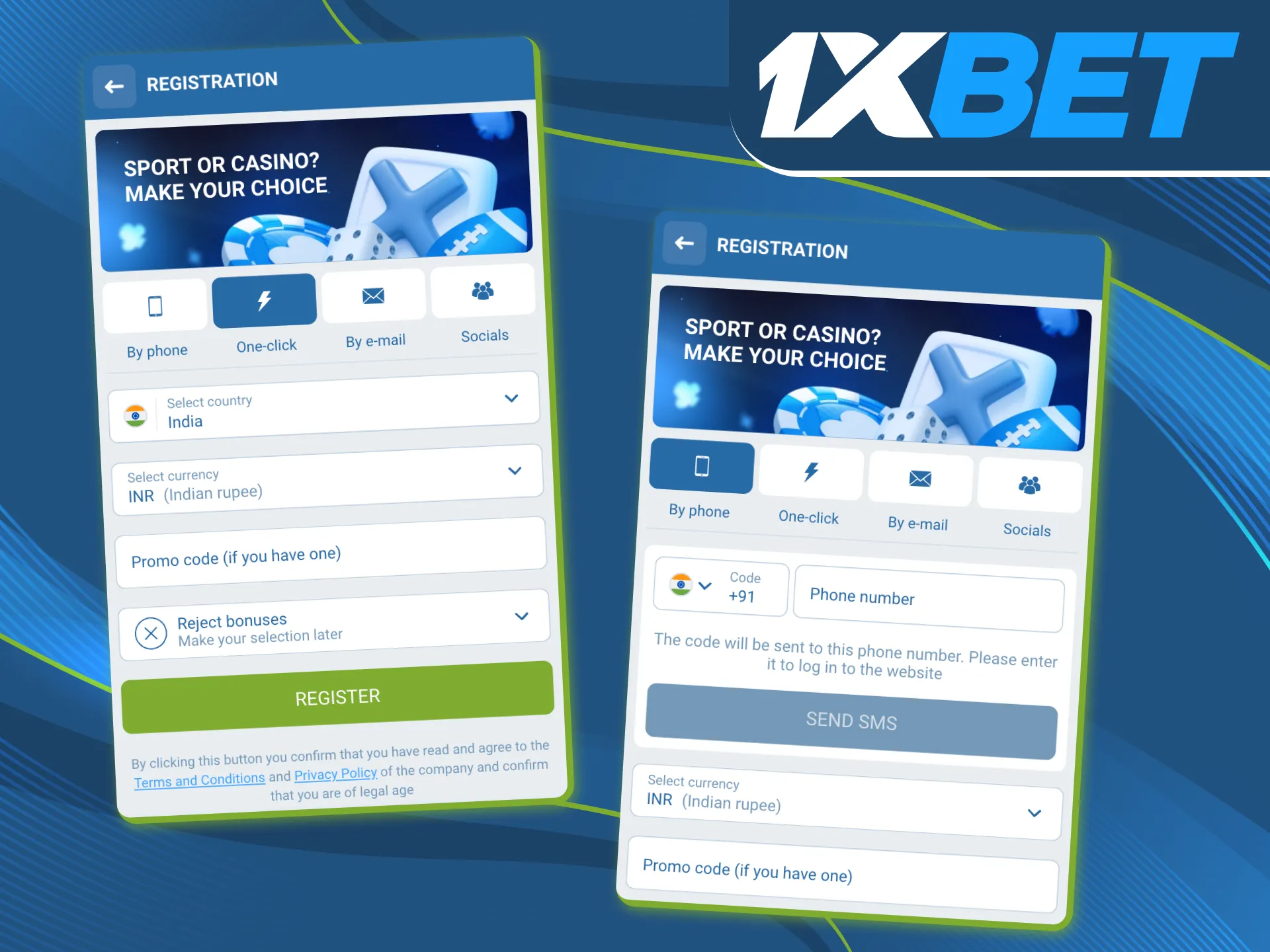 We have prepared for you step-by-step instructions on how to register at the 1xbet online casino.